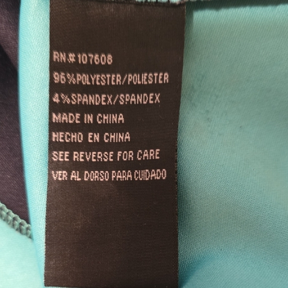 Sleeveless Striped Dress - Navy, White, and Teal - Picture 9 of 10